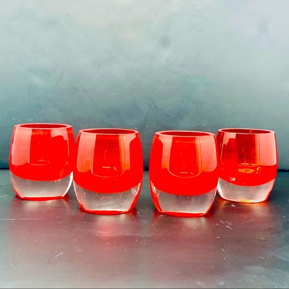 Vintage Other - v i n t a g e :: 4 Small MCM Red Colored Vases